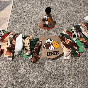 First birthday sports party decor bundle
